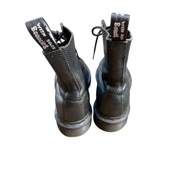 Dr. Martens Women's 1460 Black Leather Lace Up Combat Pascal with Side Zip - 7 - Picture 5 of 8